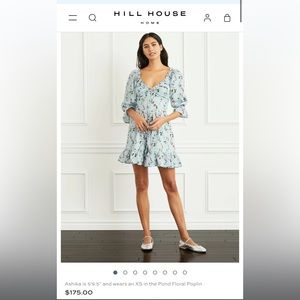 Hill House Samantha Dress in Pond Floral Poplin. Size Small. Worn once.